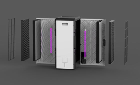 Phone Control Pm 2.5 Hepa UV Air Purifier Wall Mounted For Whole House Office