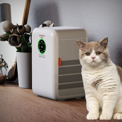 0.4L Water Tank Hepa Pet Air Purifier For Small Pet Shop Remove Pet Dader And Odor