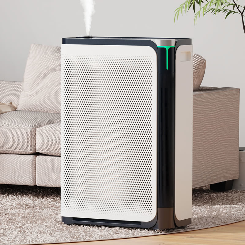 Humidity Sensor Room Air Purifier Tuya WiFi Control With Spray Humidifier